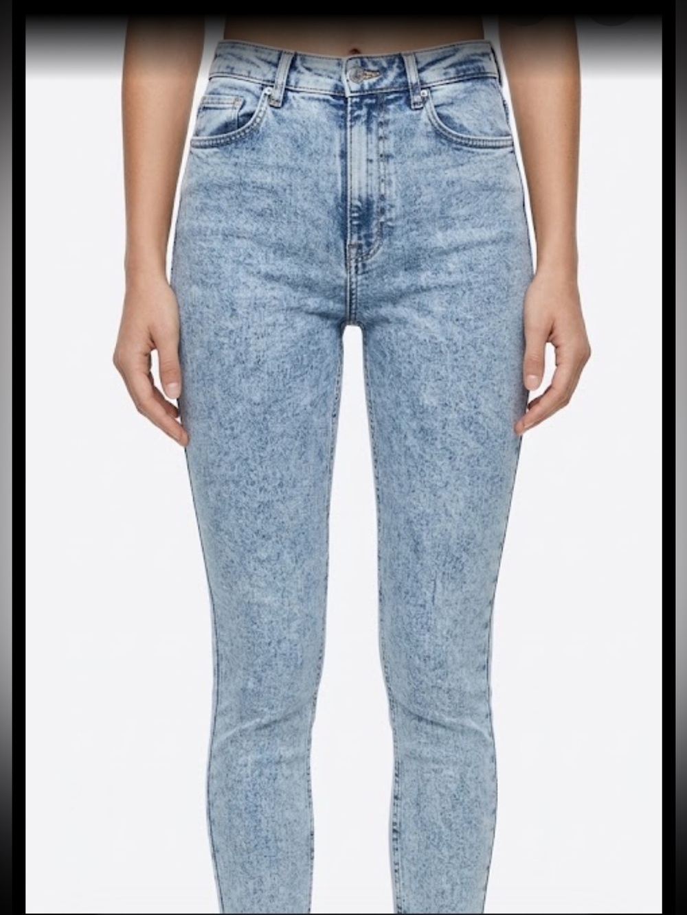 Zara Light Blue High-Waist Skinny Jeans